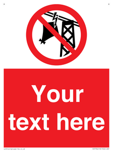 Custom prohibition do not fly kites near overhead electrical power lines